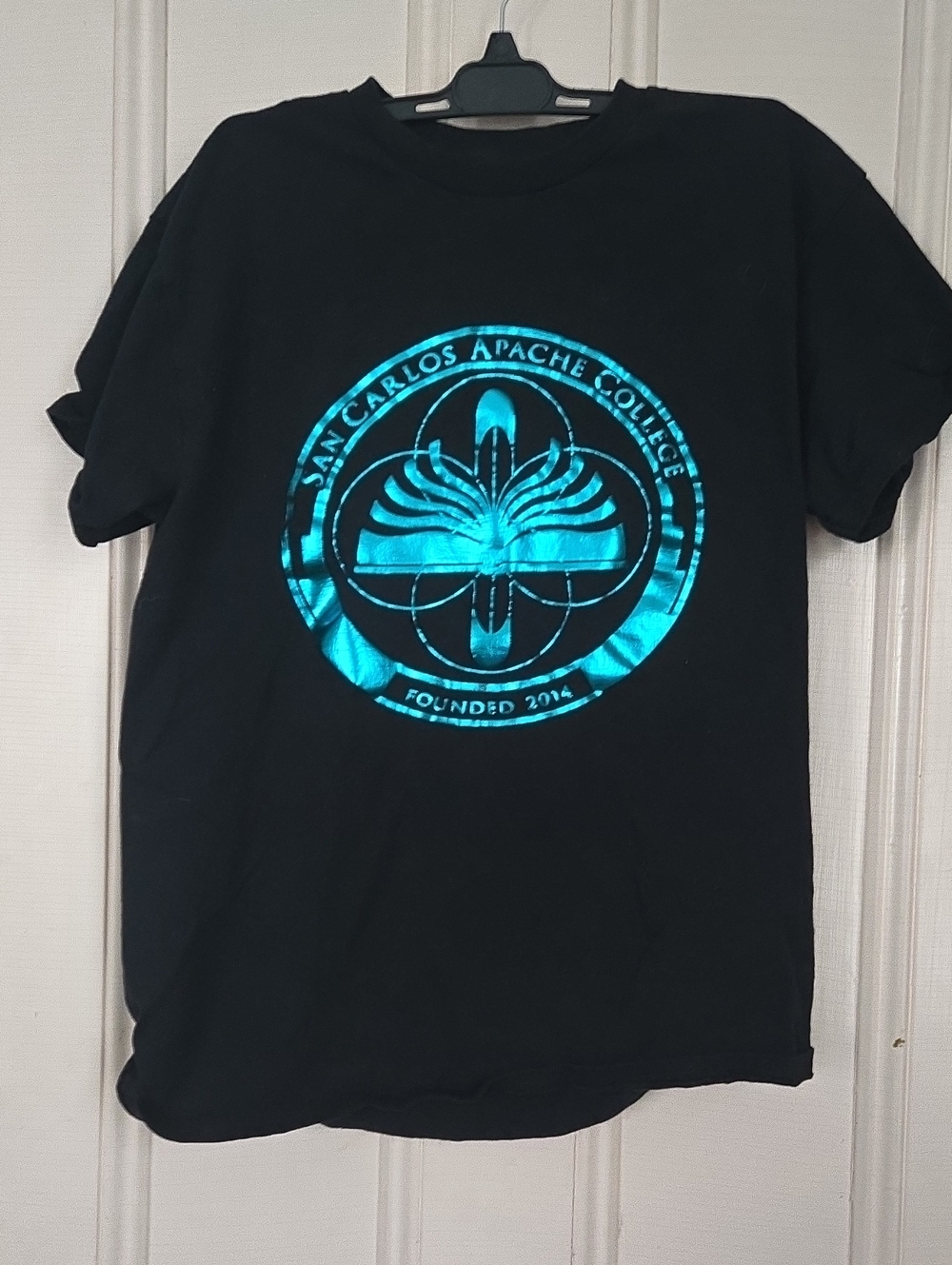 Gildan Black T-Shirt with White Tag Logo